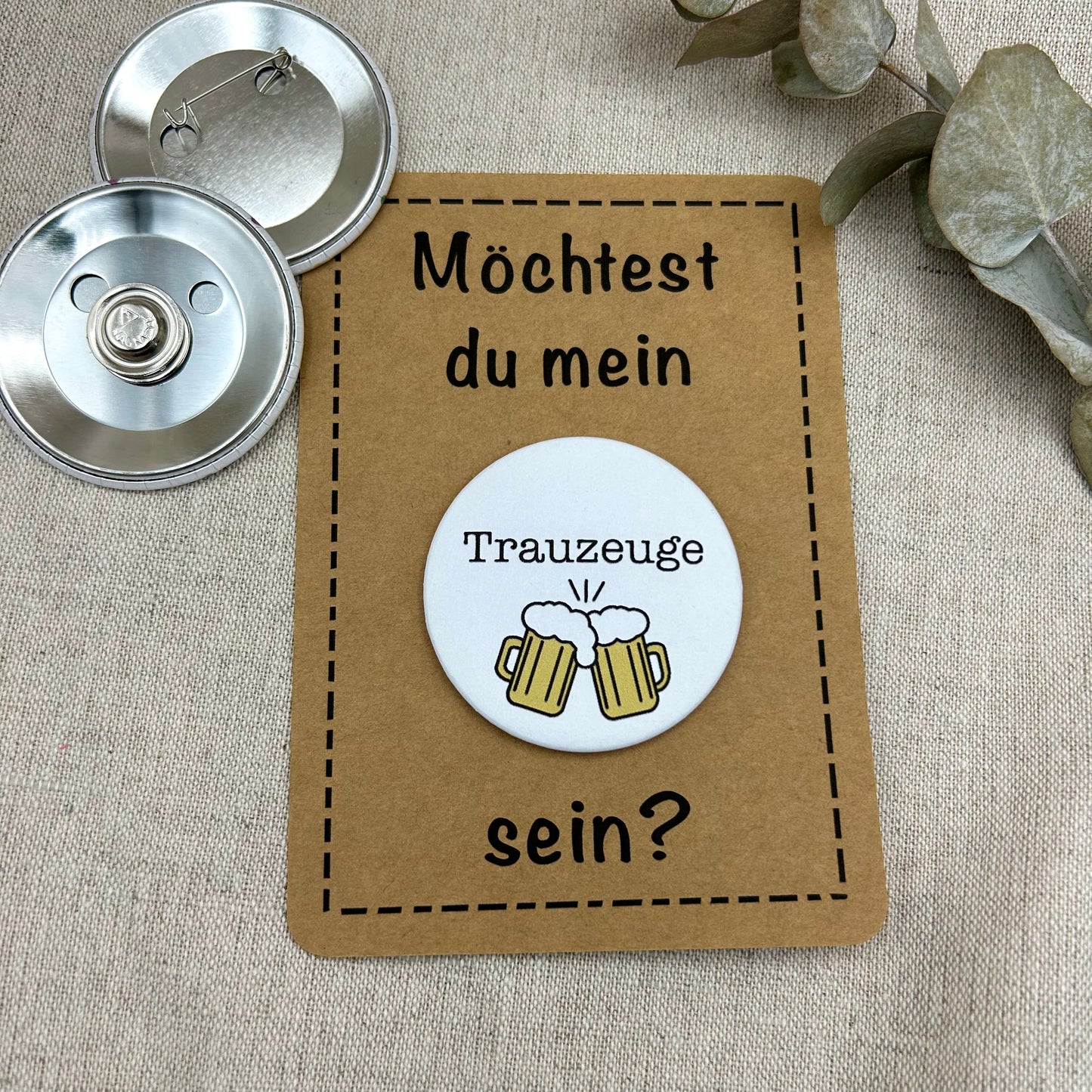 Anstecker für Trauzeugen BIER