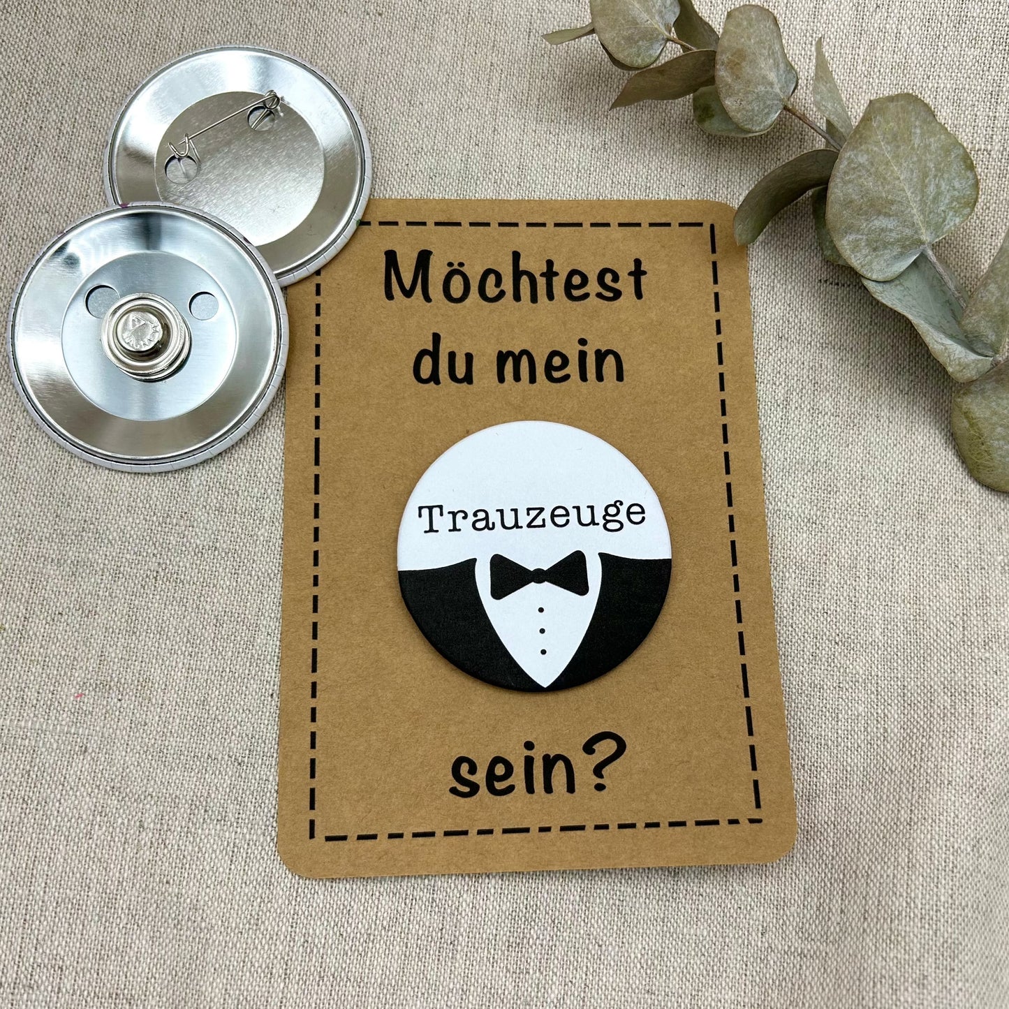 Anstecker für Trauzeugen ANZUG