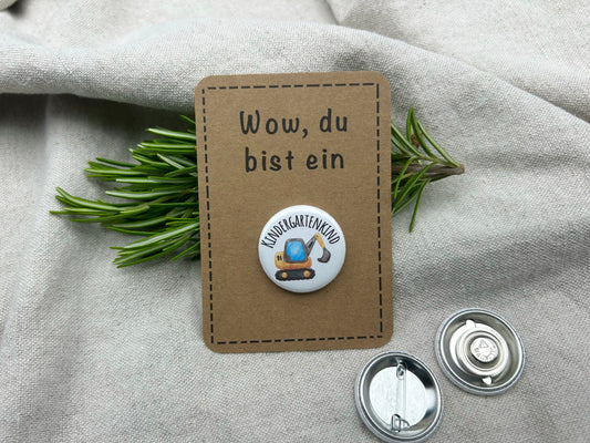 Anstecker Kindergarten BAGGER