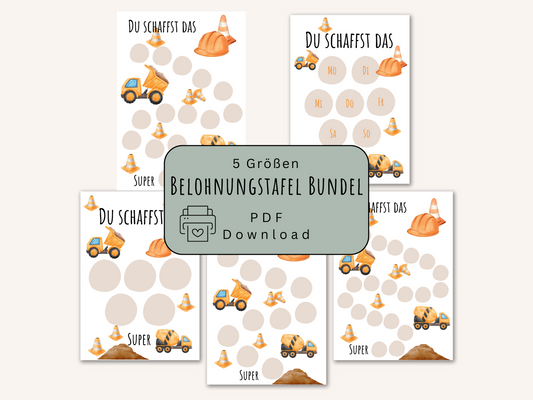 Belohnungstafel BUNDLE | Baustelle