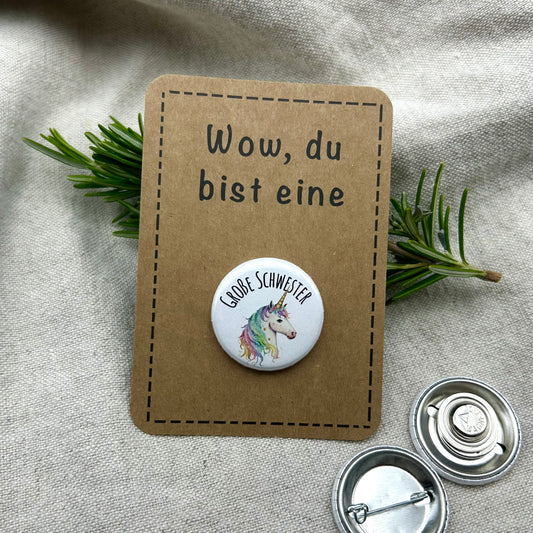 Anstecker große Schwester EINHORN