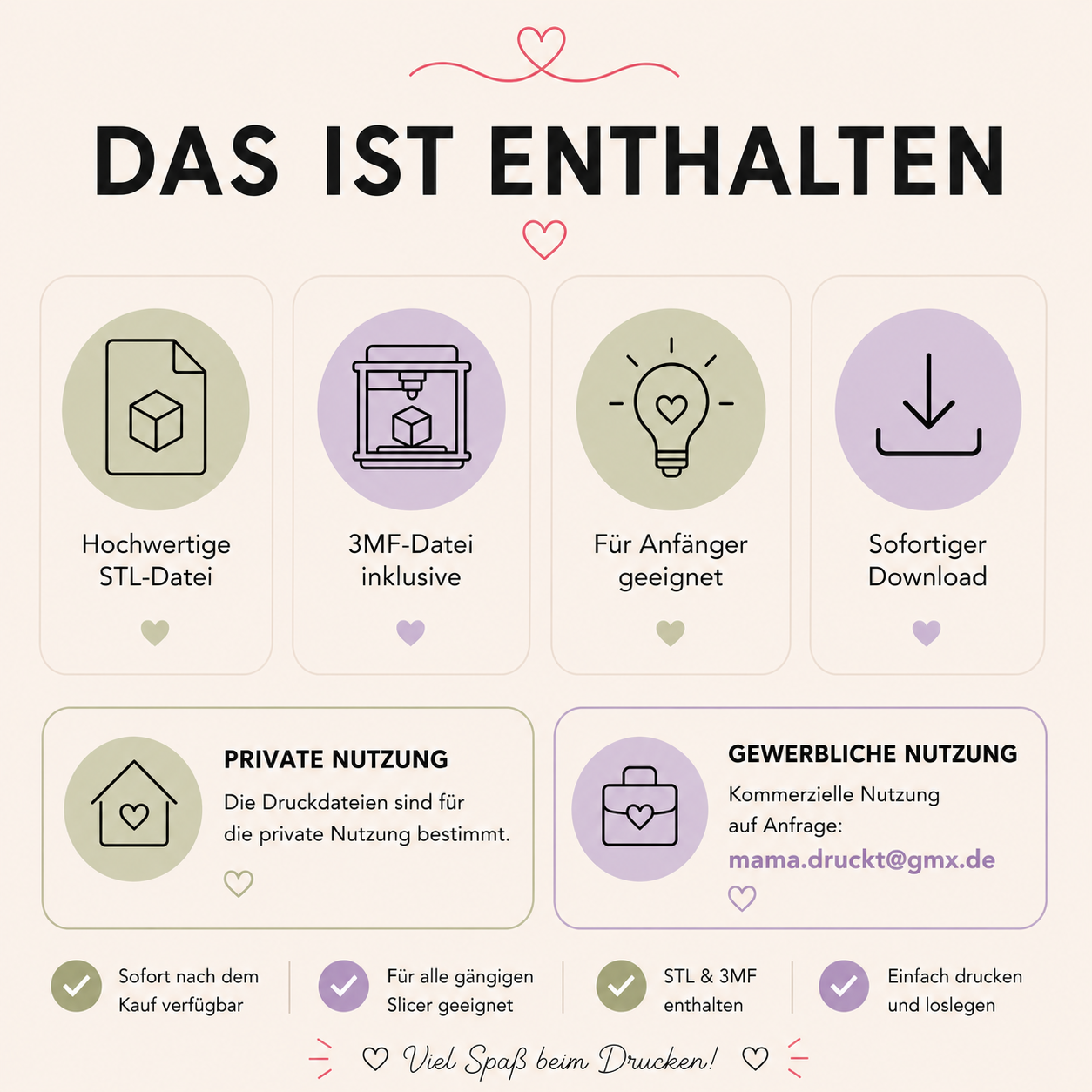 Buchorganizer (glatt) für Baby- & Kinderbett – 3D-Druckdatei