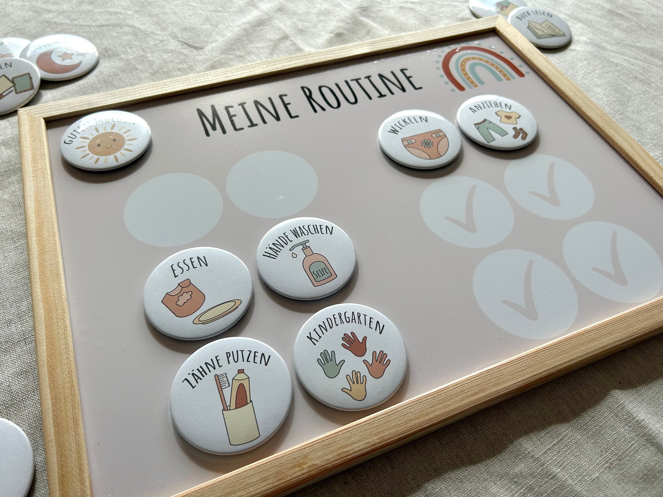 Routinetafel für Kinder 30cm x 40cm inkl. 12 Magnete