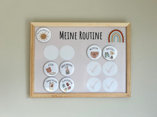 Routinetafel für Kinder 30cm x 40cm inkl. 12 Magnete