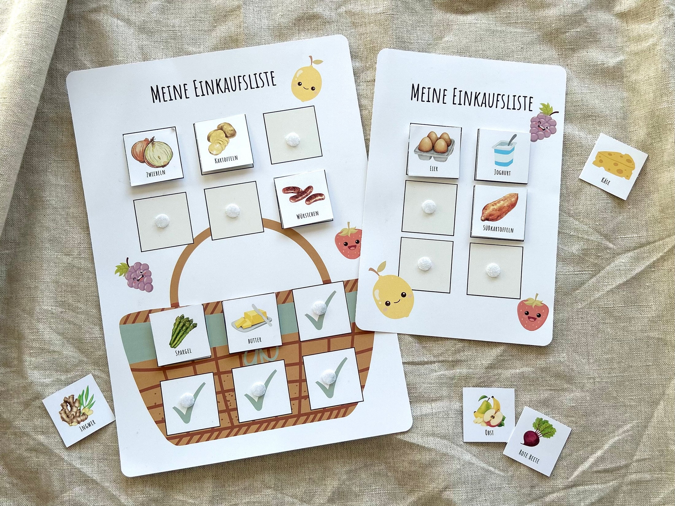 Einkaufsliste Kinder | DIGITALER DOWNLOAD | Einkaufszettel Montessori