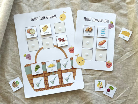 Einkaufsliste Kinder | DIGITALER DOWNLOAD | Einkaufszettel Montessori