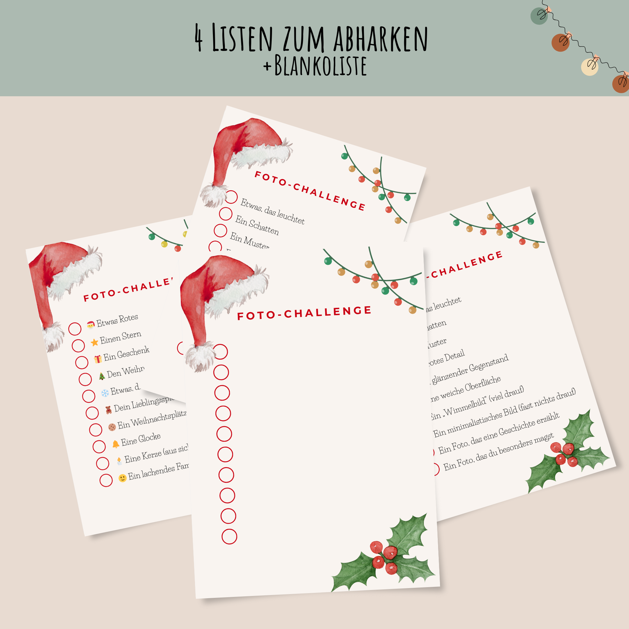 Weihnachts Foto-Challenge für Kinder