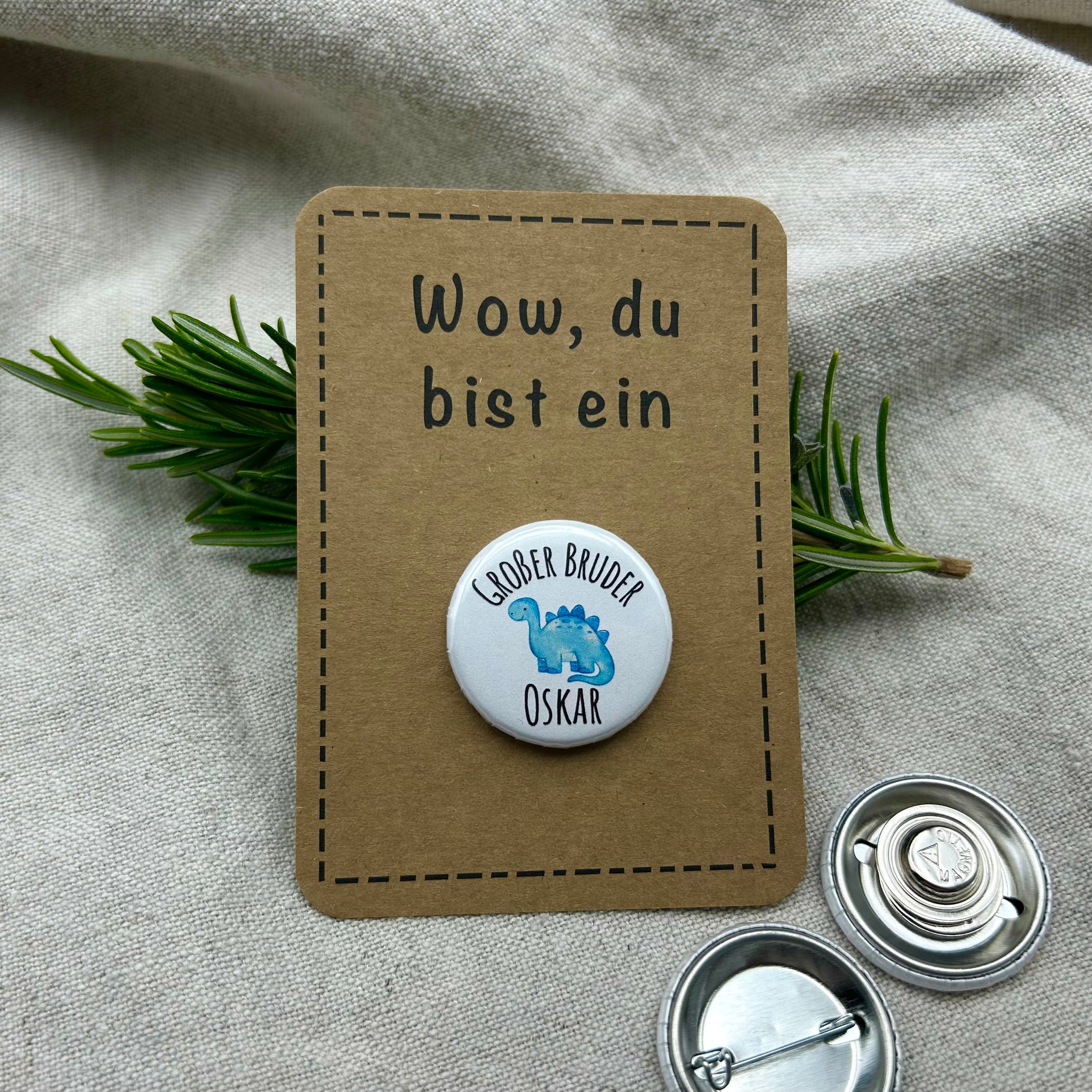 Anstecker großer Bruder DINO PERSONALISIERT