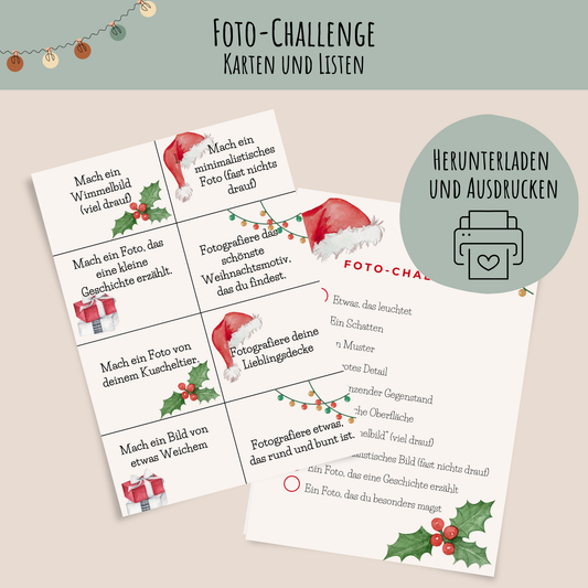 Weihnachts Foto-Challenge für Kinder