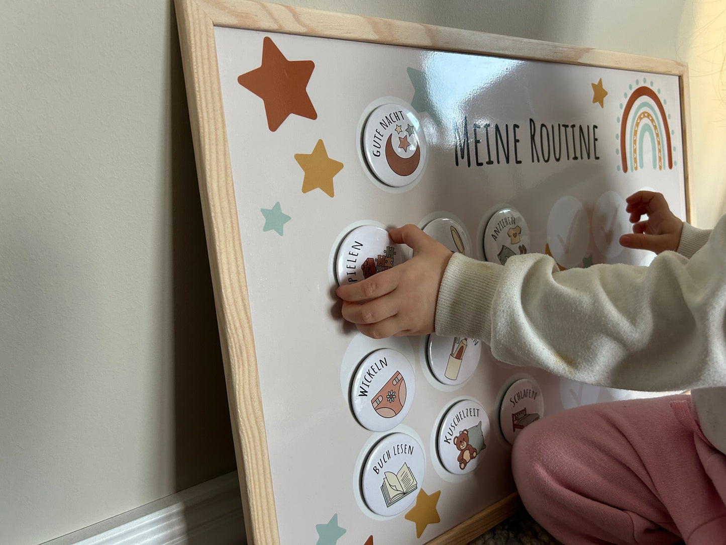 Routinetafel für Kinder 40cm x 60cm inkl. 12 Magnete