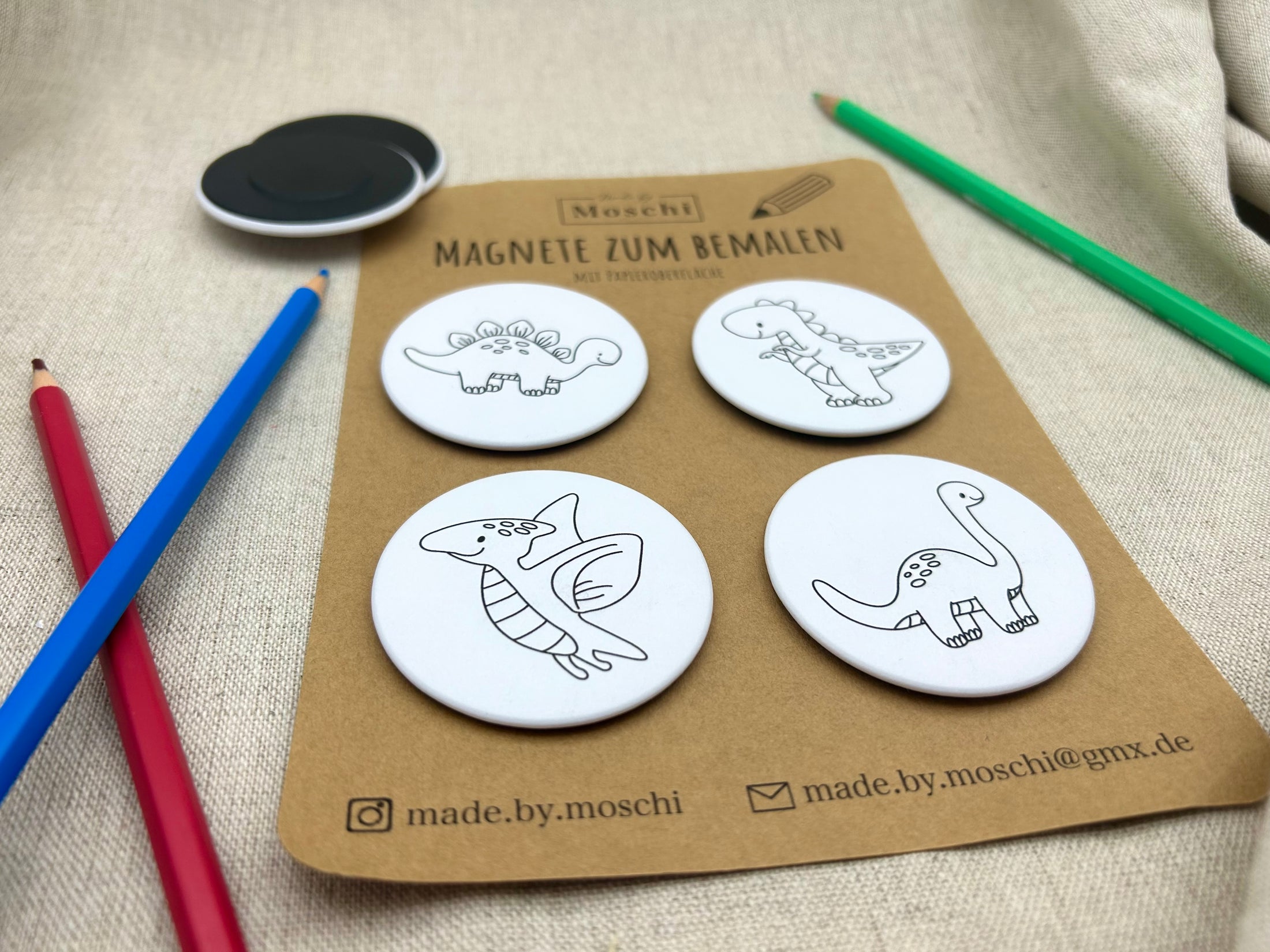Magnete zum selber bemalen | Dino