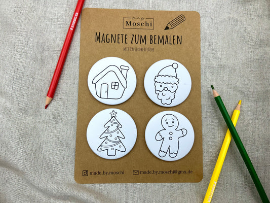 Magnete zum selber bemalen | Weihnachten