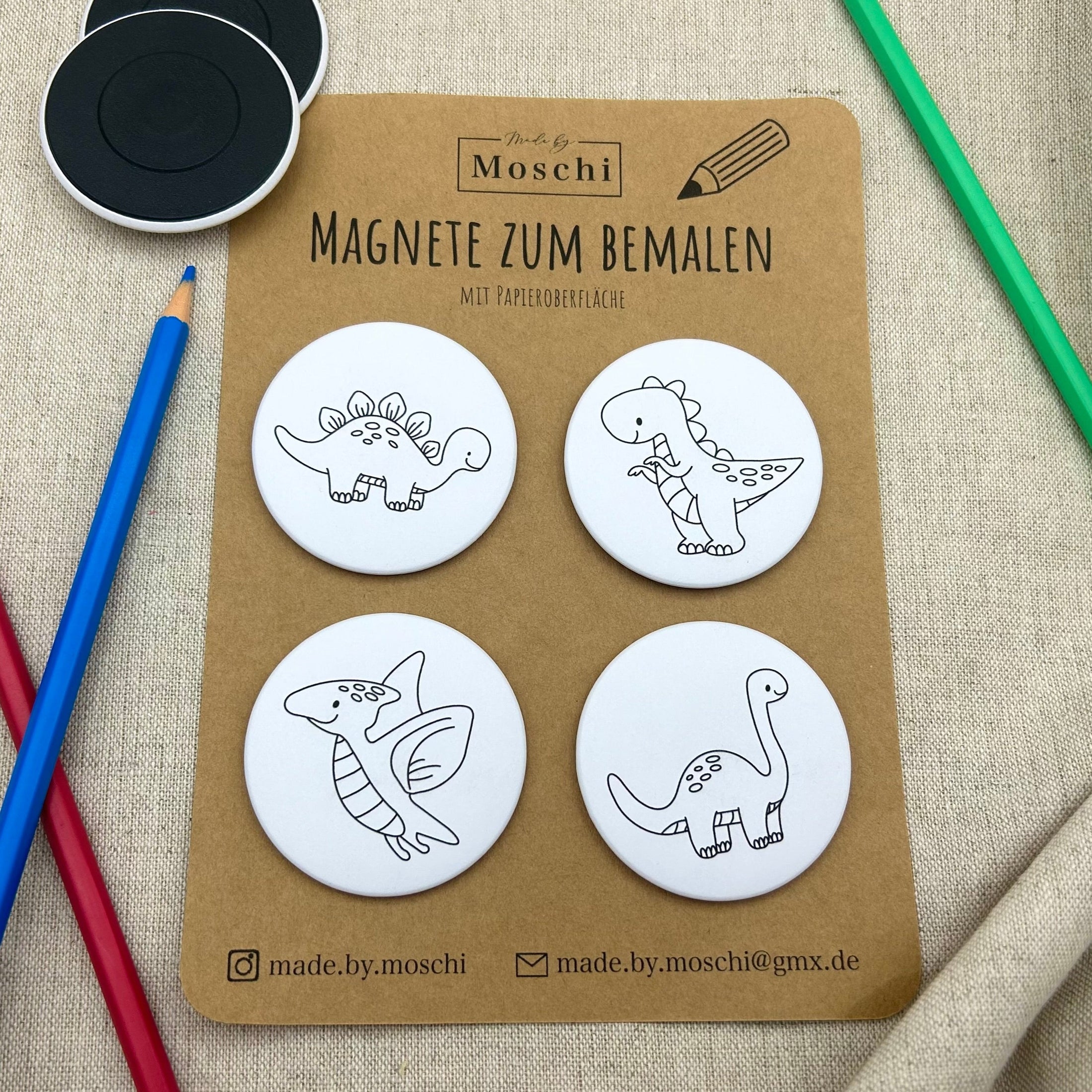 Magnete zum selber bemalen | Dino