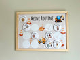 Bild in Galerie-Betrachter laden, Routinetafel für Kinder | Baustelle | 30cm x 40cm inkl. 12 Magnete

