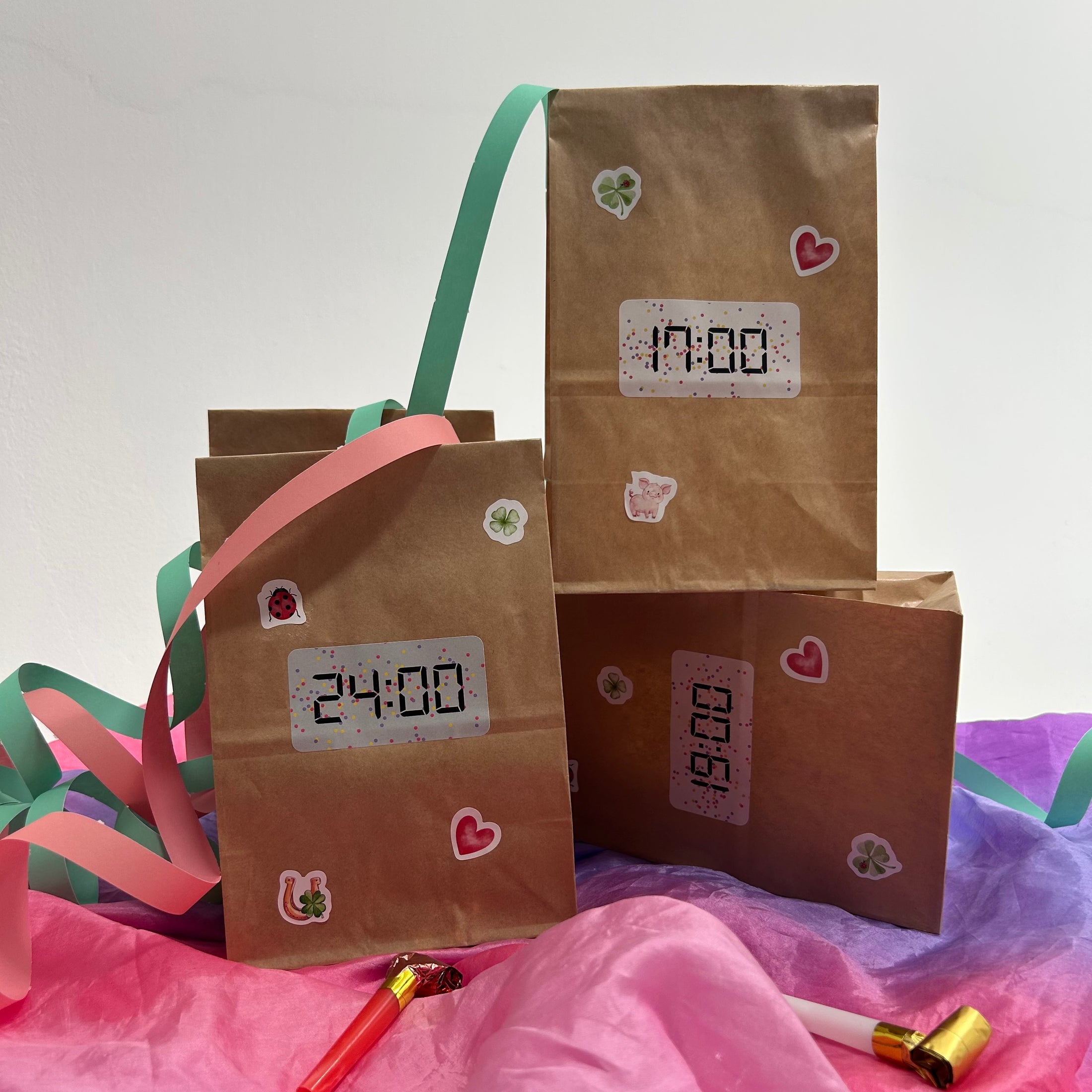 Countdown-Tüten für Silvester (8er Set)