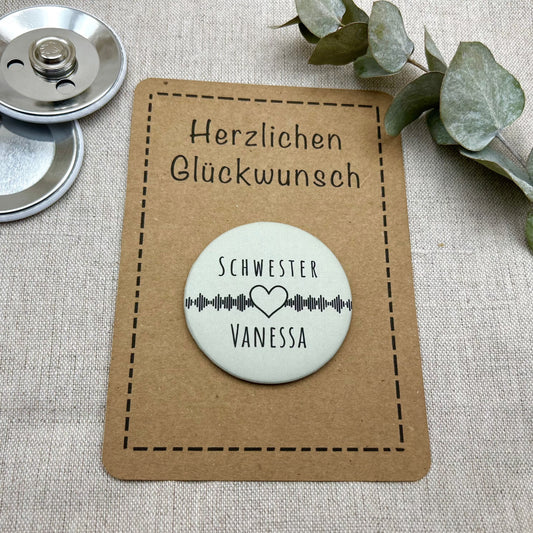 Namensschild Krankenschwester PERSONALISIERT & Geschenkkarte nach Wahl