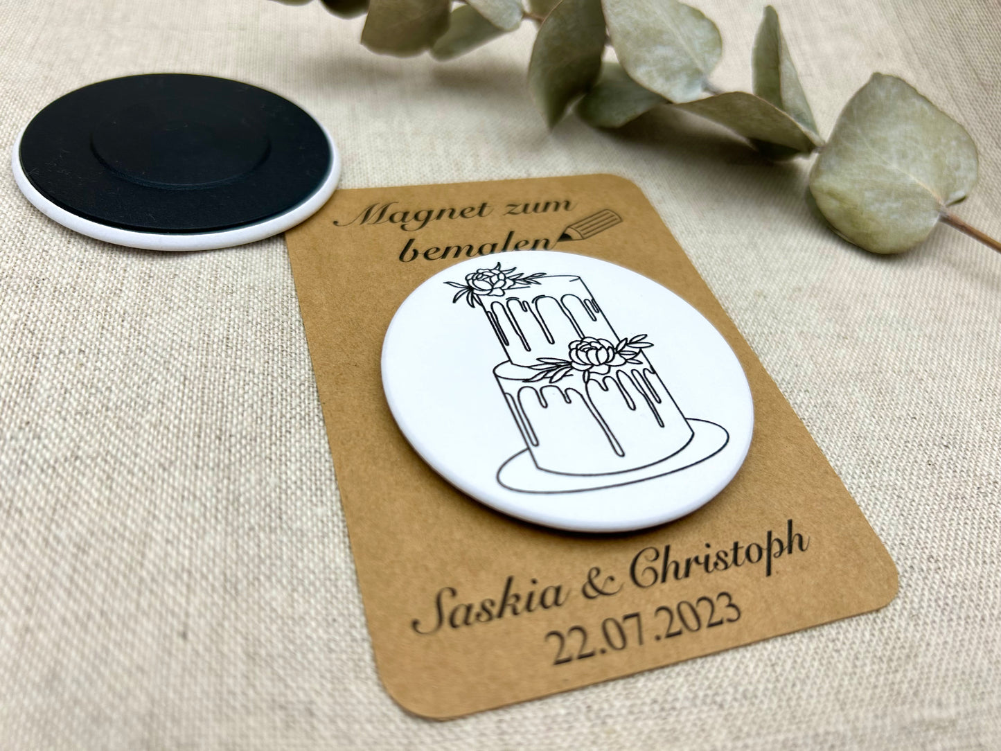 Magnet zum bemalen | Hochzeitstorte