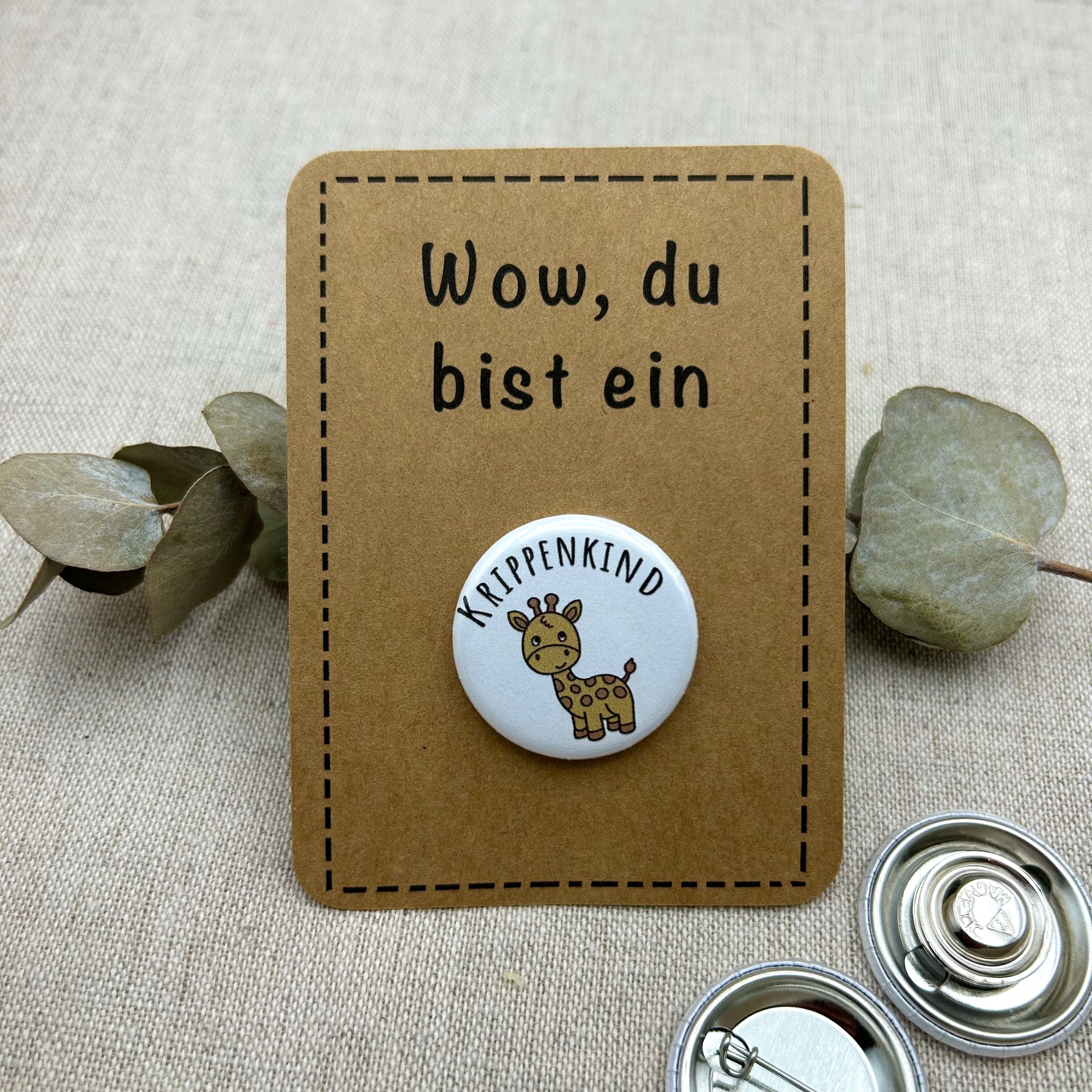 Anstecker Krippenkind GIRAFFE