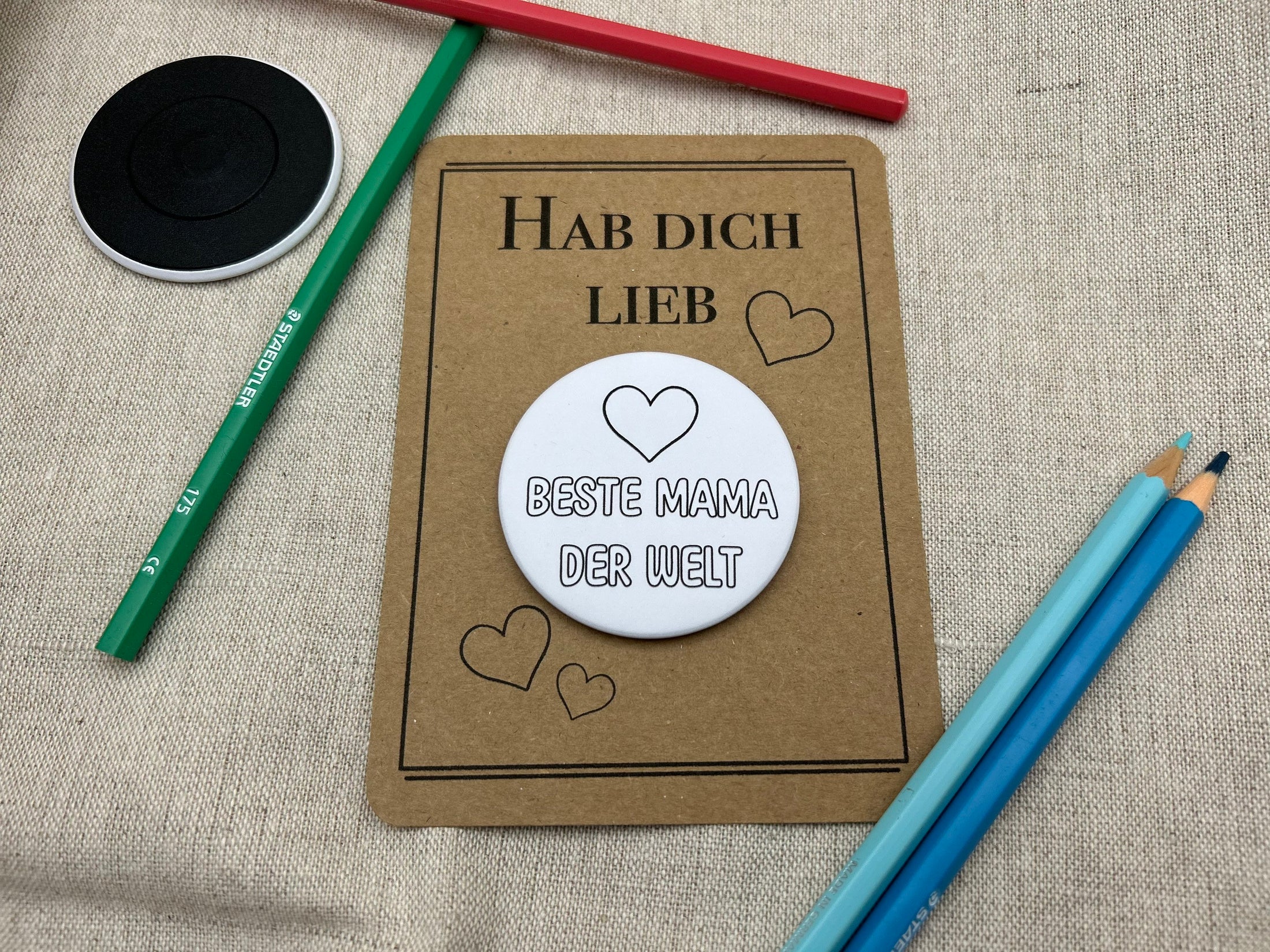 Magnete zum selber bemalen | Muttertagskarte