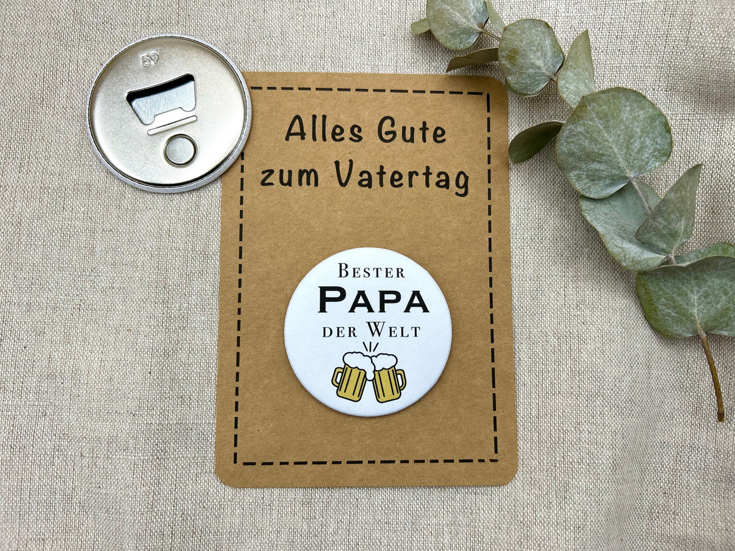 Flaschenöffner mit Magnet | Kühlschrankmagnet | Vatertagsgeschenk