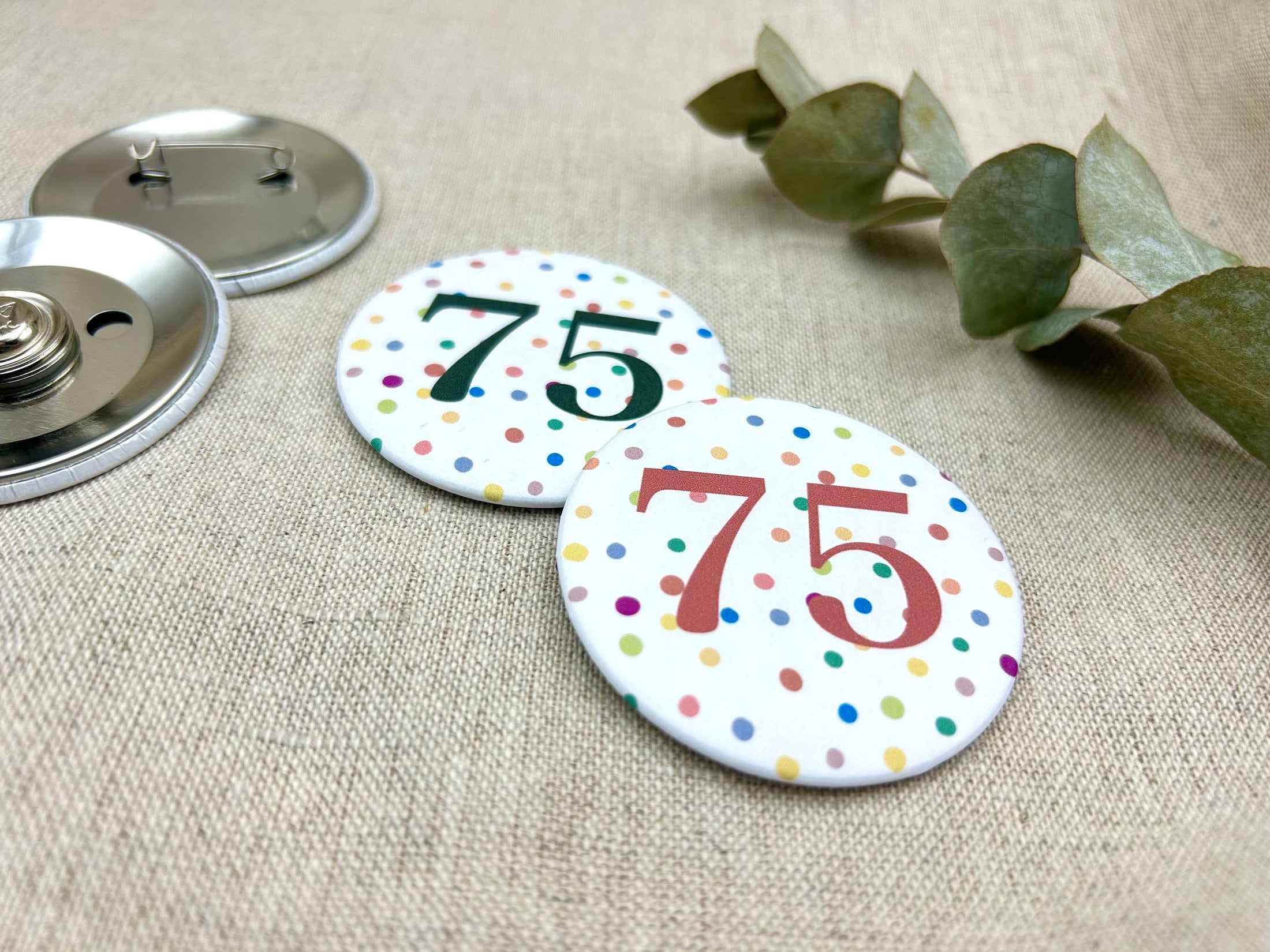 Anstecker 75. Geburtstag