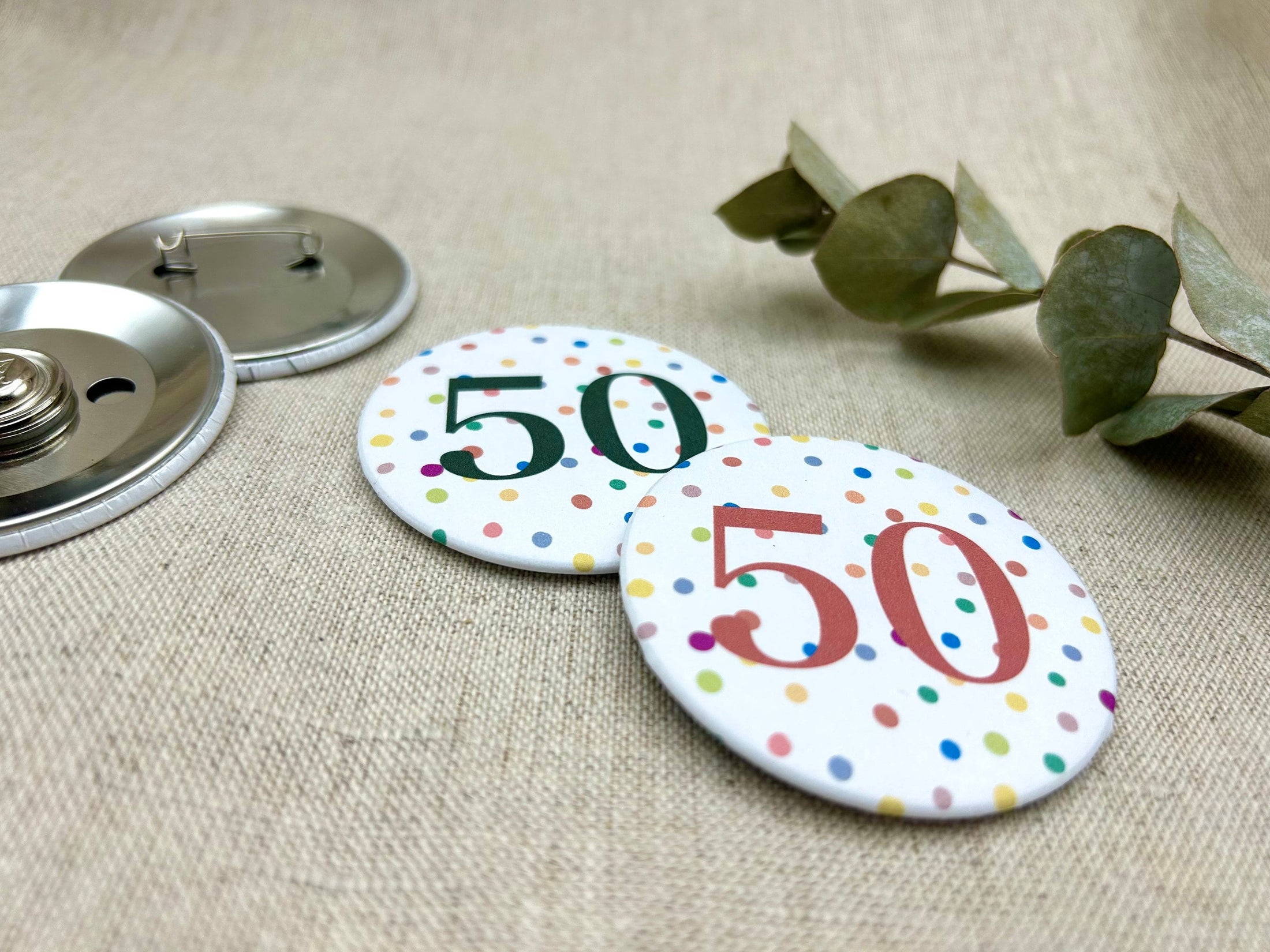 Anstecker 50. Geburtstag