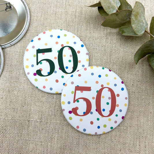 Anstecker 50. Geburtstag