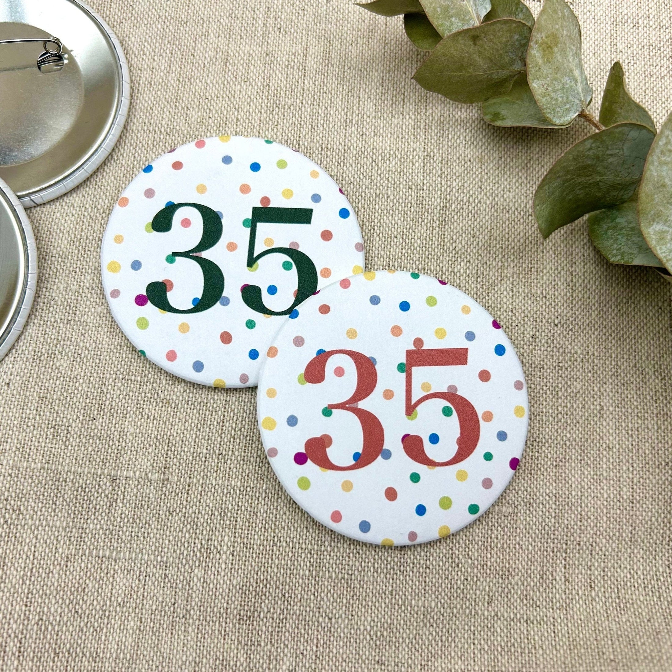 Anstecker 35. Geburtstag