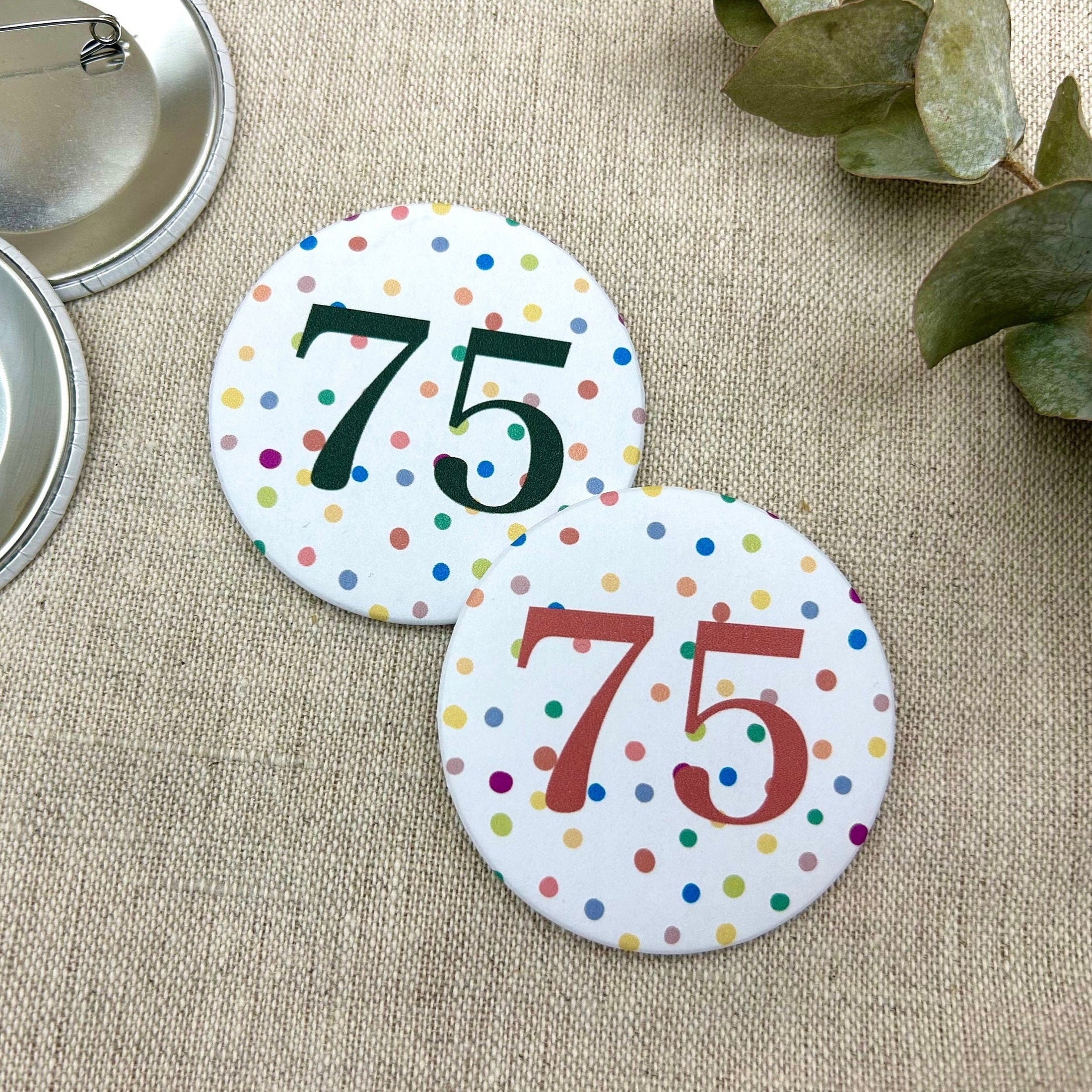 Anstecker 75. Geburtstag