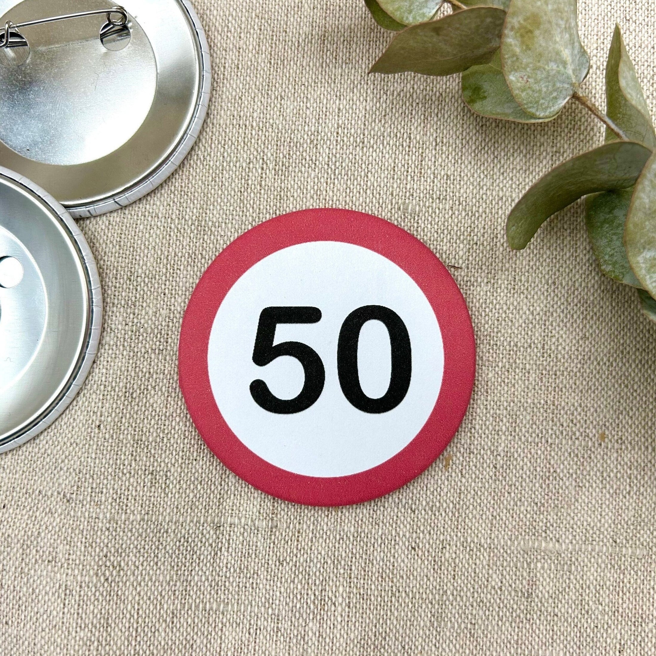 Anstecker 50. Geburtstag