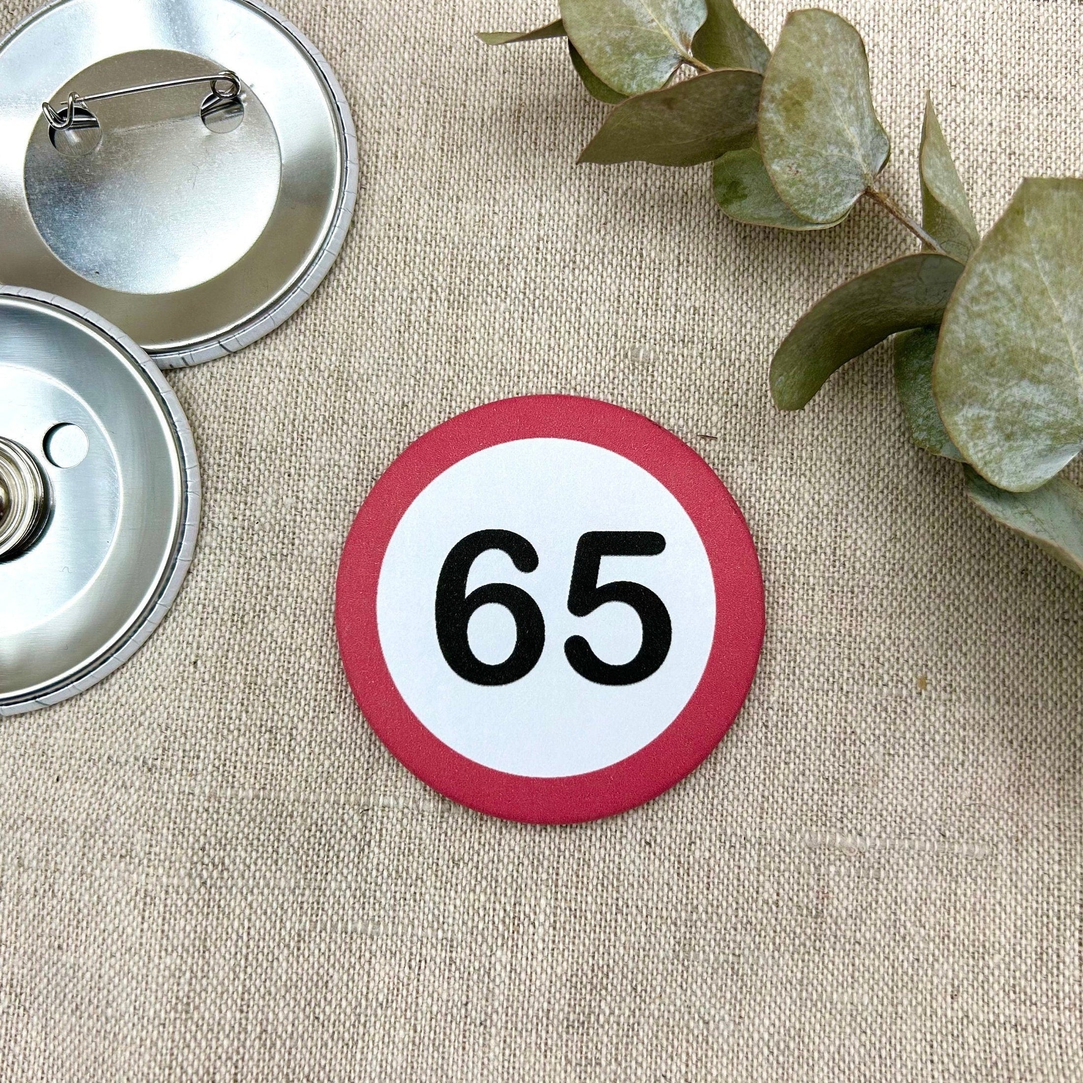 Anstecker 65. Geburtstag