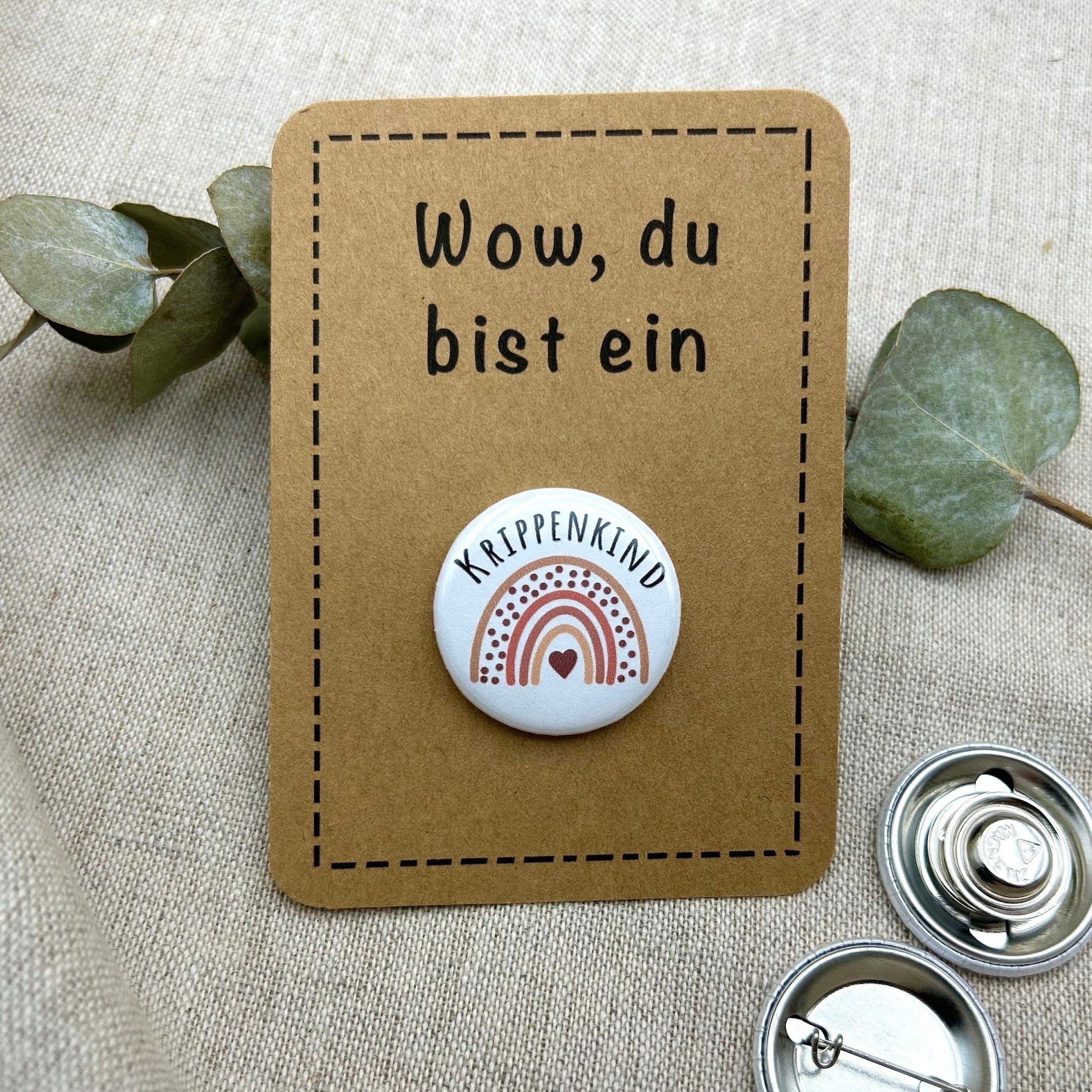 Anstecker Krippenkind ALTROSA Regenbogen